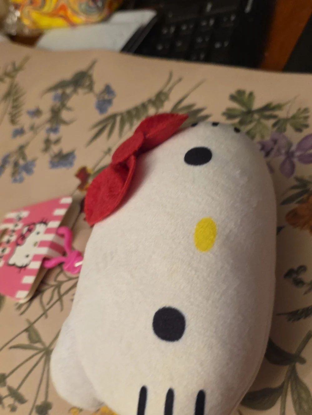 Hello Kitty White Plush with Red Bow and Yellow Nose